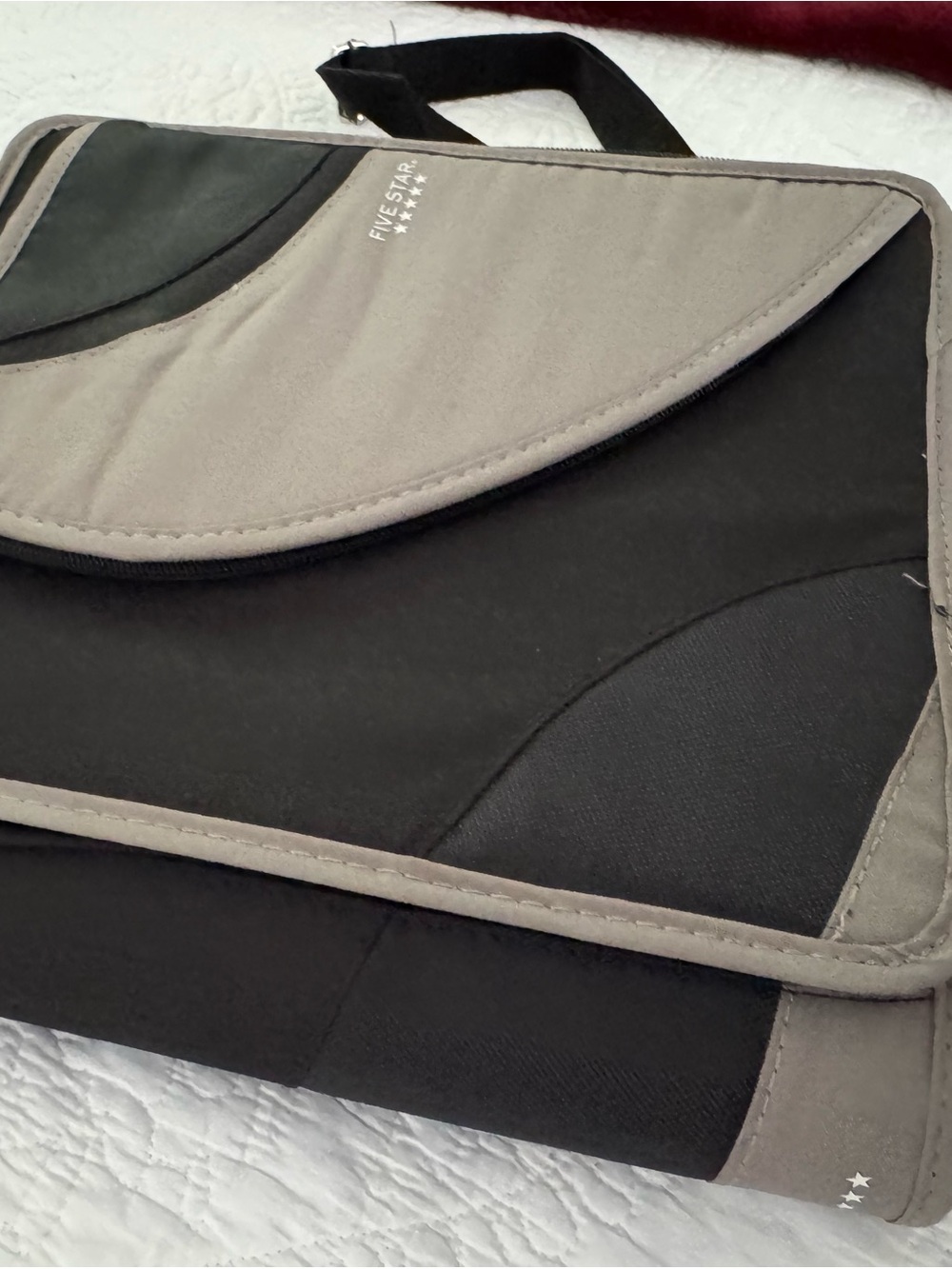Five Star Black and Gray Laptop Messenger Case